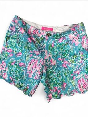 Lilly Pulitzer Scalloped Buttercup Shorts Size 4 NWOT